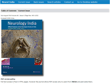 Tablet Screenshot of neurologyindia.com